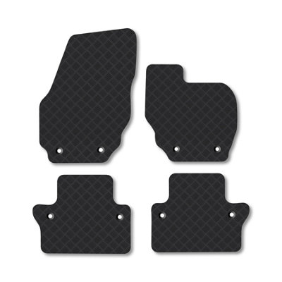 Car Mat Co Volvo V70 (2008-2016) (Manual) Rubber Car Mats Heavy-Duty Tailored Fit from B&Q