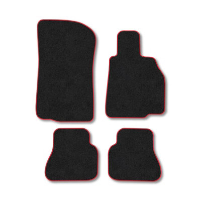 Car Mat Co Bmw 3 Series 2000-2007 (E46) (Cabriolet) Car Mats Red Trim Carpet Tailored Fit from B&Q