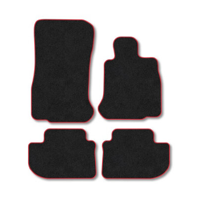 Car Mat Co Bmw 6 Series 2012-2018 (F06) (Saloon) Car Mats Red Trim Carpet Tailored Fit from B&Q
