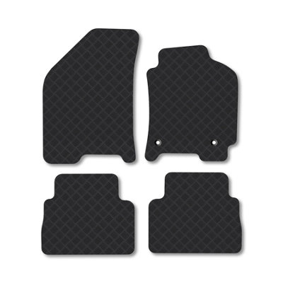 Car Mat Co Chevrolet Lacetti (2004-2011) Rubber Car Mats Heavy-Duty Tailored Fit With Clips from B&Q