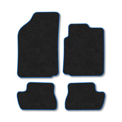 B&Q -  Citroen C2 2003-2009 Car Mats Blue Trim Carpet Tailored  Easy Clean Clips