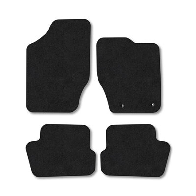 Car Mat Co Citroen C4 (2004-2010) Car Mats Black Carpet Tailored Fit Easy Clean With Clips from B&Q