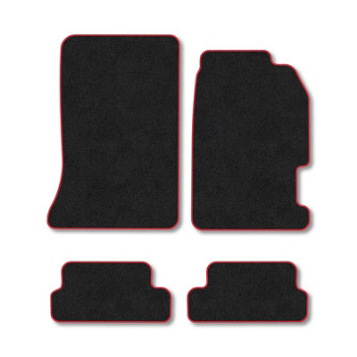 B&Q -  Honda Prelude 1996-2001 Car Mats Red Trim Carpet Tailored  Easy Clean Clips