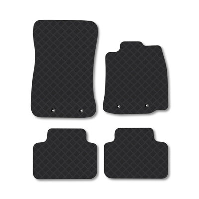 Car Mat Co Jaguar Xj (2010+) (Swb) Rubber Car Mats Heavy-Duty Tailored Fit With Clips from B&Q