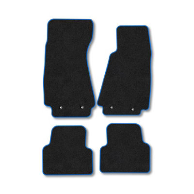 B&Q -  Jaguar Xj8 2003-2009 (Lwb) Car Mats Blue Trim Carpet Tailored Fit Easy Clean