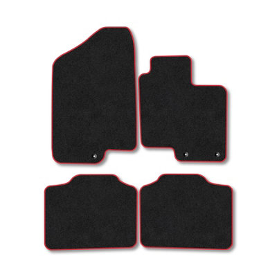 Car Mat Co Kia Optima 2012-2016 Car Mats Red Trim Carpet Tailored Fit Easy Clean With Clips from B&Q