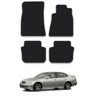 B&Q -  Lexus Gs (1997-2005) Car Mats Black Carpet Tailored Fit Easy Clean With Clips