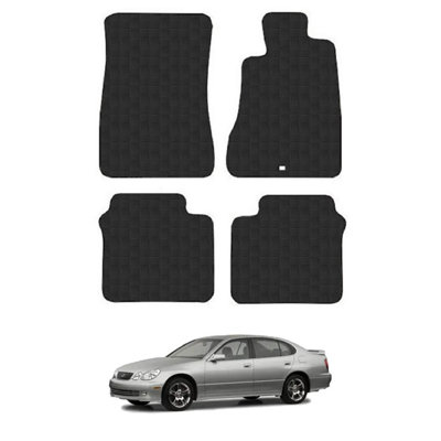 B&Q -  Lexus Gs (1997-2005) Rubber Car Mats Heavy-Duty Tailored Fit With Clips