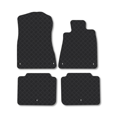 B&Q -  Lexus Gs (2005-2011) Rubber Car Mats Heavy-Duty Tailored Fit With Clips