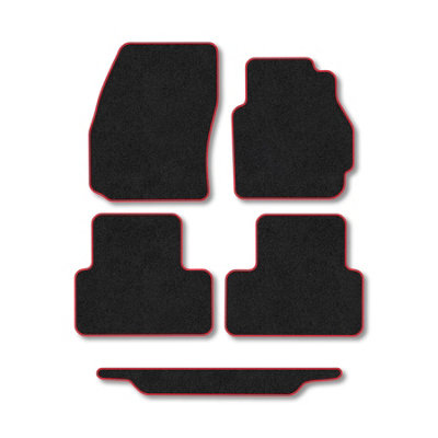 Car Mat Co Mazda 5 (2005-2010) Car Mats Red Trim Carpet Tailored Fit Easy Clean from B&Q
