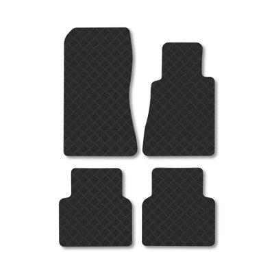 Car Mat Co Mercedes 190E (1982-1993) (W201) Rubber Car Mats Heavy-Duty Tailored Fit from B&Q