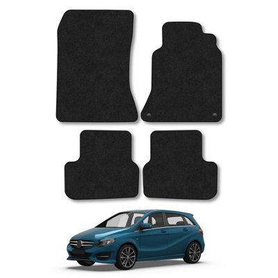 Car Mat Co Mercedes B-Class 2012-2019 (W246) Car Mats Black Carpet Tailored Fit Easy Clean from B&Q