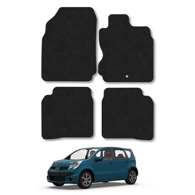 Car Mat Co Nissan Note (2006-2013) Car Mats Black Carpet Tailored Fit Easy Clean With Clips from B&Q