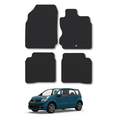 Car Mat Co Nissan Note (2006-2013) Rubber Car Mats Heavy-Duty Tailored Fit With Clips from B&Q