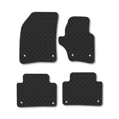 Car Mat Co Porsche Cayenne (2003-2010) Rubber Car Mats Heavy-Duty Tailored Fit With Clips from B&Q