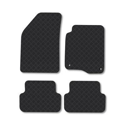 Car Mat Co Renault Laguna (2001-2007) Rubber Car Mats Heavy-Duty Tailored Fit With Clips from B&Q