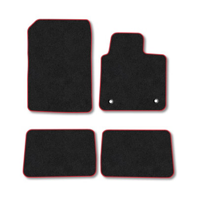 Car Mat Co Renault Twingo 2007-2014 Car Mats Red Trim Carpet Tailored  Easy Clean Clips from B&Q