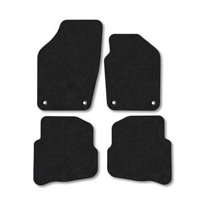 Car Mat Co Seat Ibiza (2006-2008) Car Mats Black Carpet Tailored Fit Easy Clean With Clips from B&Q