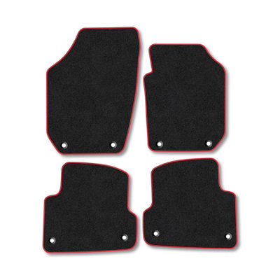 Car Mat Co Skoda Roomster 2006-2015 Car Mats Red Trim Carpet Tailored  Easy Clean Clips from B&Q