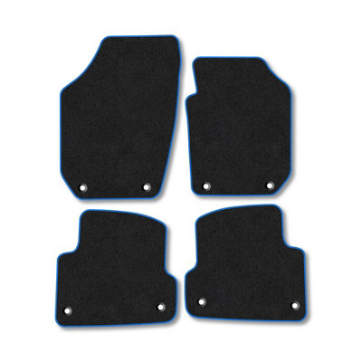 Car Mat Co Skoda Roomster 2006-2015 Car Mats Blue Trim Carpet Tailored  Easy Clean Clips from B&Q