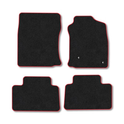 Car Mat Co Toyota Land Cruiser 2003-2010 Car Mats Red Trim Carpet Tailored Fit Easy Clean from B&Q