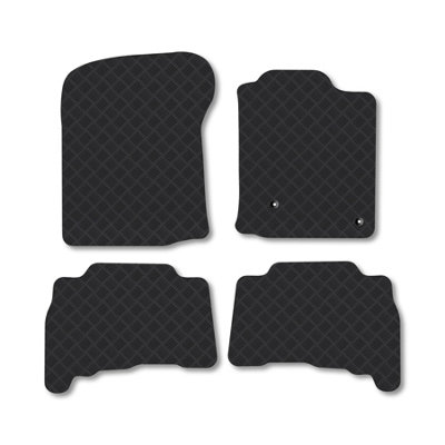 Car Mat Co Toyota Land Cruiser (2010-2013) Rubber Car Mats Heavy-Duty Tailored Fit from B&Q