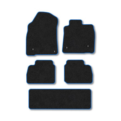 Car Mat Co Toyota Land Cruiser 2010-2012 (V8) Car Mats Blue Trim Carpet Tailored from B&Q