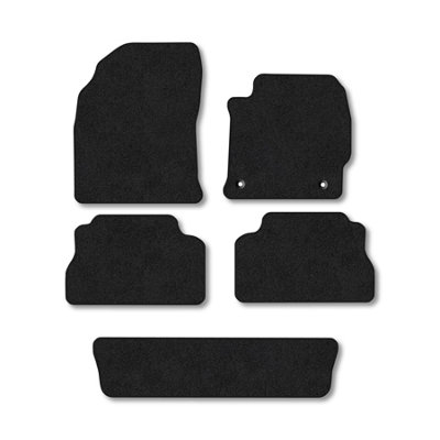 Car Mat Co Toyota Prius+ 2012-2017 Car Mats Black Carpet Tailored Fit Easy Clean With Clips from B&Q