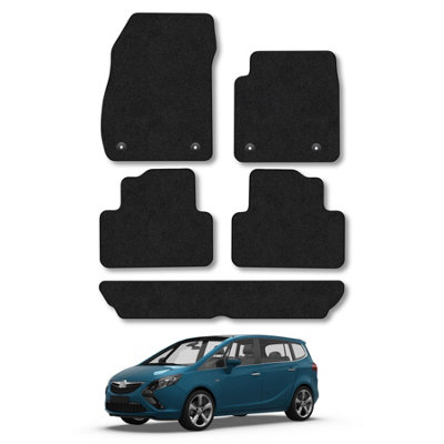 Car Mat Co Vauxhall Zafira C 2012-2018 (7 Seat Tourer) Car Mats Black Carpet Tailored Fit from B&Q