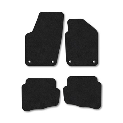 B&Q -  Vw Fox (2006-2012) Car Mats Black Carpet Tailored Fit Easy Clean With Clips