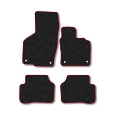 Car Mat Co Vw Passat (2011-2015) Car Mats Red Trim Carpet Tailored Fit Easy Clean With Clip from B&Q