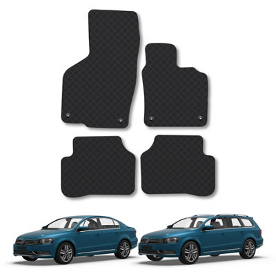 Car Mat Co Vw Passat (2011-2015) Rubber Car Mats Heavy-Duty Tailored Fit With Clips from B&Q