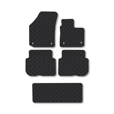 Car Mat Co Vw Touran (2003-2007) Rubber Car Mats Heavy-Duty Tailored Fit With Clips from B&Q