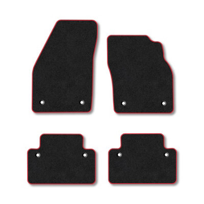 Car Mat Co Volvo C30 2007-2013 (Manual) Car Mats Red Trim Carpet Tailored Fit Easy Clean from B&Q