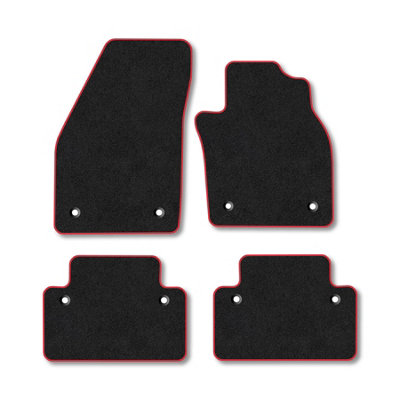 Car Mat Co Volvo C30 2007-2013 (Auto) Car Mats Red Trim Carpet Tailored Fit Easy Clean from B&Q