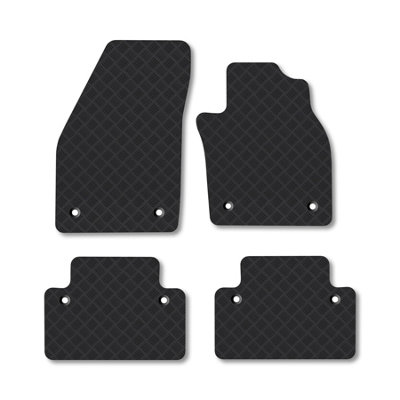 Car Mat Co Volvo C30 (2007-2013) (Auto) Rubber Car Mats Heavy-Duty Tailored Fit With Clips from B&Q
