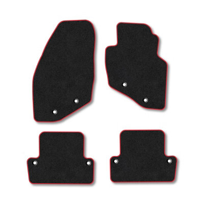 Car Mat Co Volvo S60 (2000-2010) Car Mats Red Trim Carpet Tailored Fit Easy Clean With Clip from B&Q