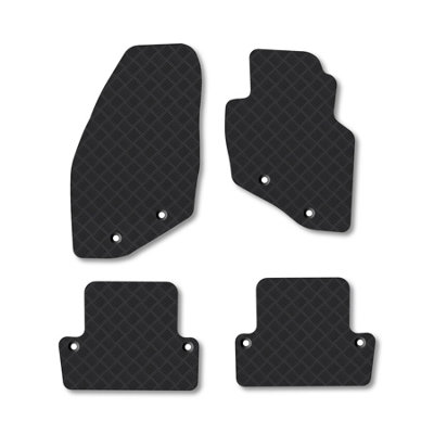 Car Mat Co Volvo S60 (2000-2010) Rubber Car Mats Heavy-Duty Tailored Fit With Clips from B&Q
