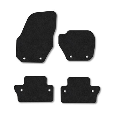Car Mat Co Volvo S60 2010-2018 (Auto) Car Mats Black Carpet Tailored  Easy Clean Clips from B&Q