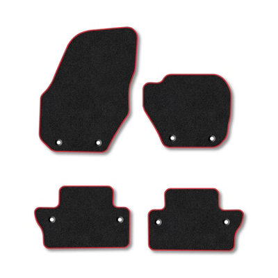Car Mat Co Volvo S60 2010-2018 (Auto) Car Mats Red Trim Carpet Tailored Fit Easy Clean from B&Q