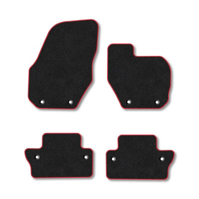 Car Mat Co Volvo S60 2010-2018 (Manual) Car Mats Red Trim Carpet Tailored Fit Easy Clean from B&Q
