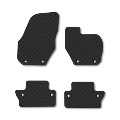 Car Mat Co Volvo S60 (2010-2018) (Auto) Rubber Car Mats Heavy-Duty Tailored Fit With Clips from B&Q