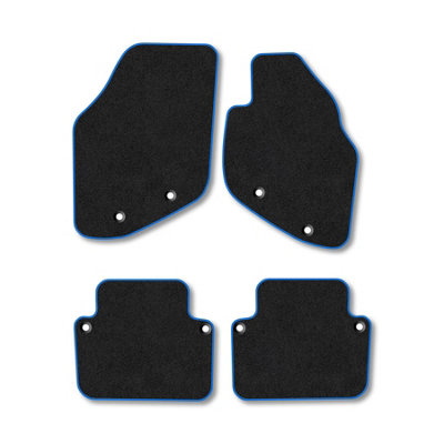 Car Mat Co Volvo S80 1998-2006 Car Mats Blue Trim Carpet Tailored Fit Easy Clean With Clips from B&Q