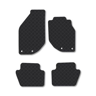Car Mat Co Volvo V70 (1996-2001) Rubber Car Mats Heavy-Duty Tailored Fit With Clips from B&Q