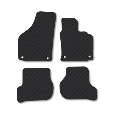 Car Mat Co Vw Golf Mk5 (2003-2007) (Oval Clip) Rubber Car Mats Heavy-Duty Tailored Fit from B&Q