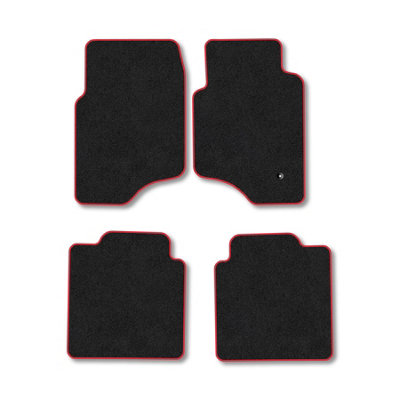 Car Mat Co Mitsubishi Shogun Pajero 1992-2000 (Lwb) Car Mats Red Trim Carpet Tailored Fit from B&Q