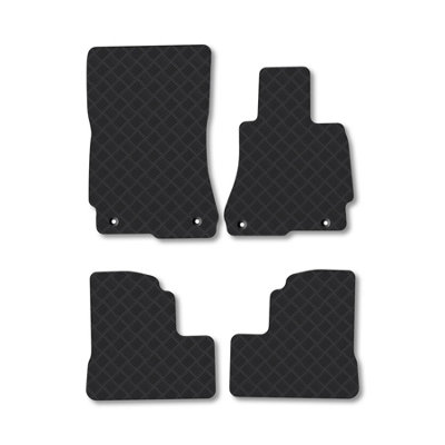 Car Mat Co Mercedes S-Class 2006-2013 (W221) (Swb) Rubber Car Mats Heavy-Duty Tailored Fit from B&Q