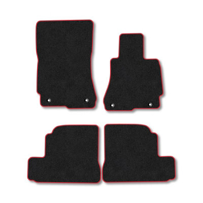Car Mat Co Mercedes S-Class 2006-2013 (W221) (Lwb) Car Mats Red Trim Carpet Tailored Fit from B&Q