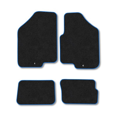 Car Mat Co Kia Soul (2008-2011) Car Mats Blue Trim Carpet Tailored Fit Easy Clean With Clip from B&Q