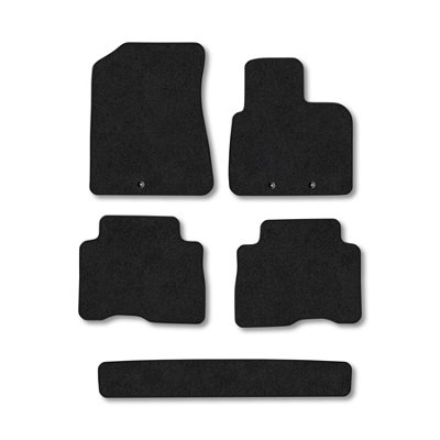 Car Mat Co Kia Sorento 2012-2015 (7 Seat) Car Mats Black Carpet Tailored Fit Easy Clean from B&Q